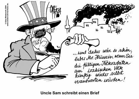 Uncle Sam schreibt einen Brief...